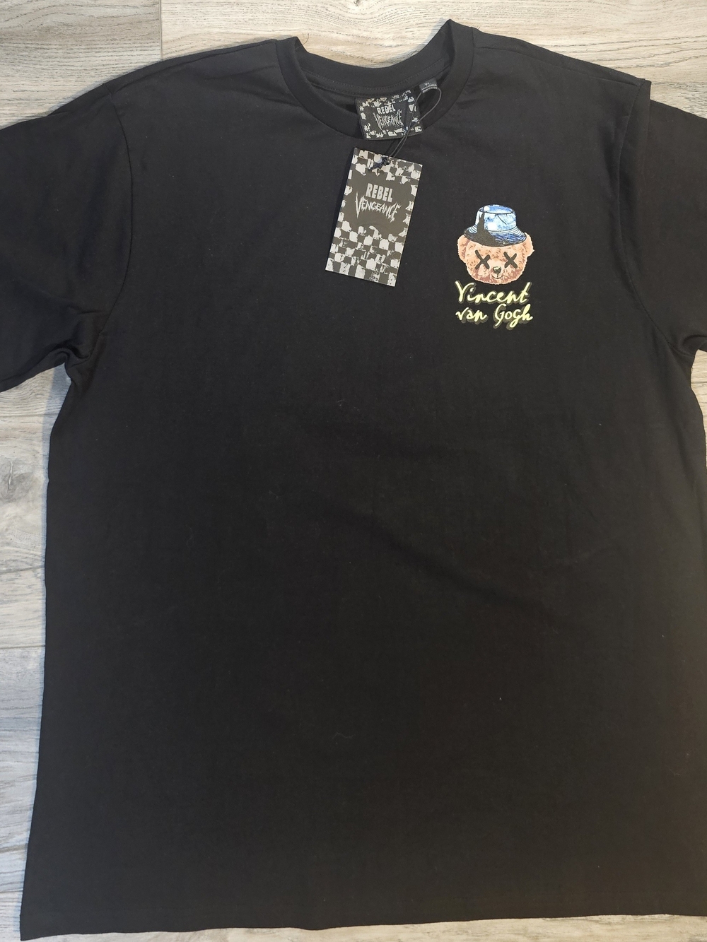 rebels Black Short-Sleeve Tee with Vincent van Gogh Graphic